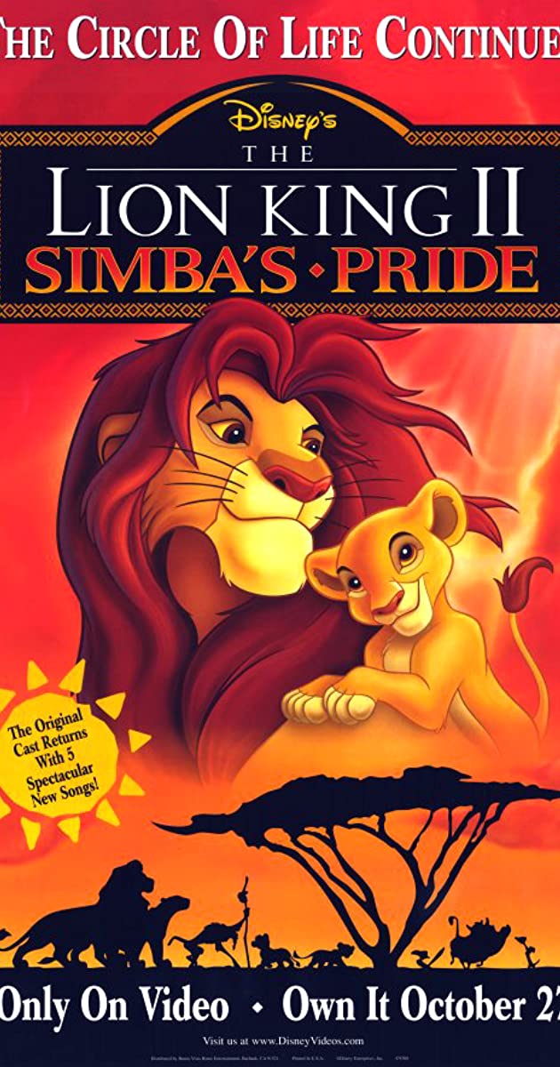The Lion King 2: Simba’s Pride (1998) เดอะไลอ้อนคิง 2 ซิมบ้าเจ้าป่าทรนง